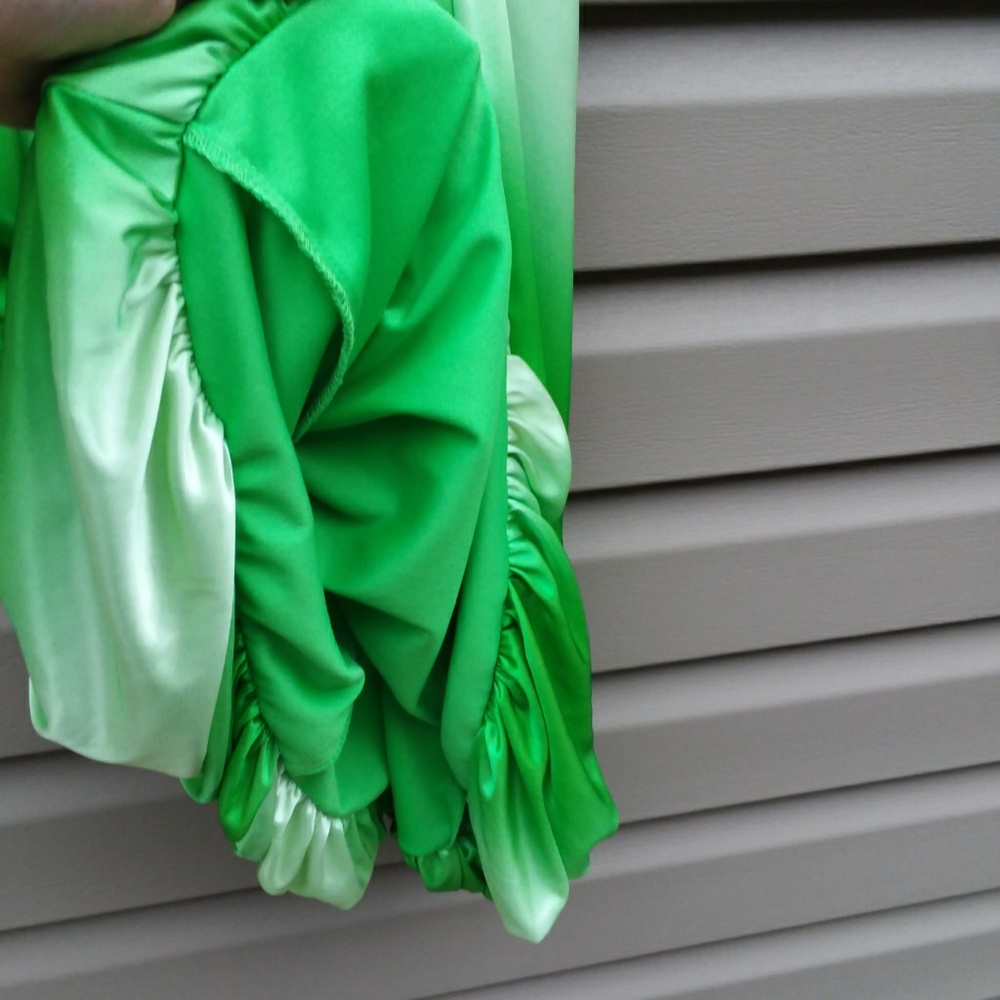 Ruby Rox Sz L Silky Shimmery Green Dress - Picture 7 of 8